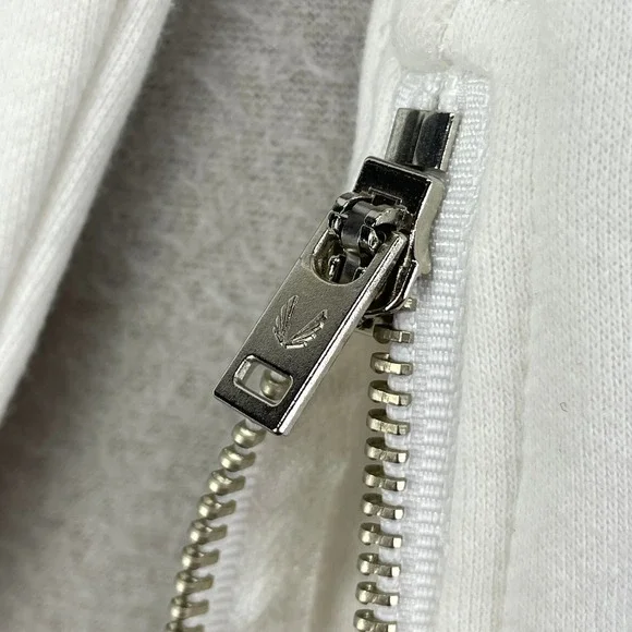 ASRV Hoodie Mens Large White Longline Terry Pullover Gym Athletic Slim-Fit - Picture 4 of 12